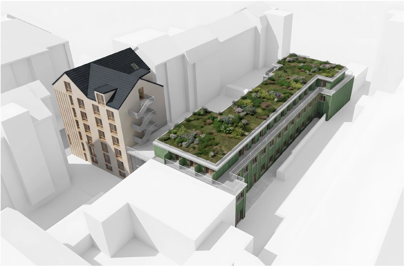Planungsvisualisierung für studentisches Wohnen in Frankfurt